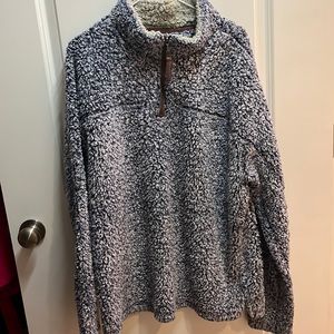 Navy frosty tip True Grit Sherpa Pullover